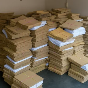 Medical archive X-ray film collected from hospitals for safe disposal and recycling