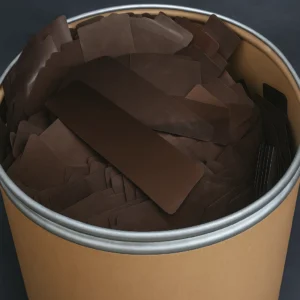 Exposed industrial X-ray film ready for recycling and silver recovery