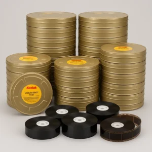 Motion picture film reels for recycling and silver recovery