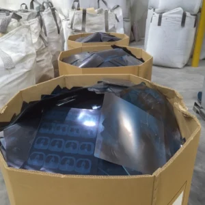 Medical X-ray film collected for safe disposal and silver recovery